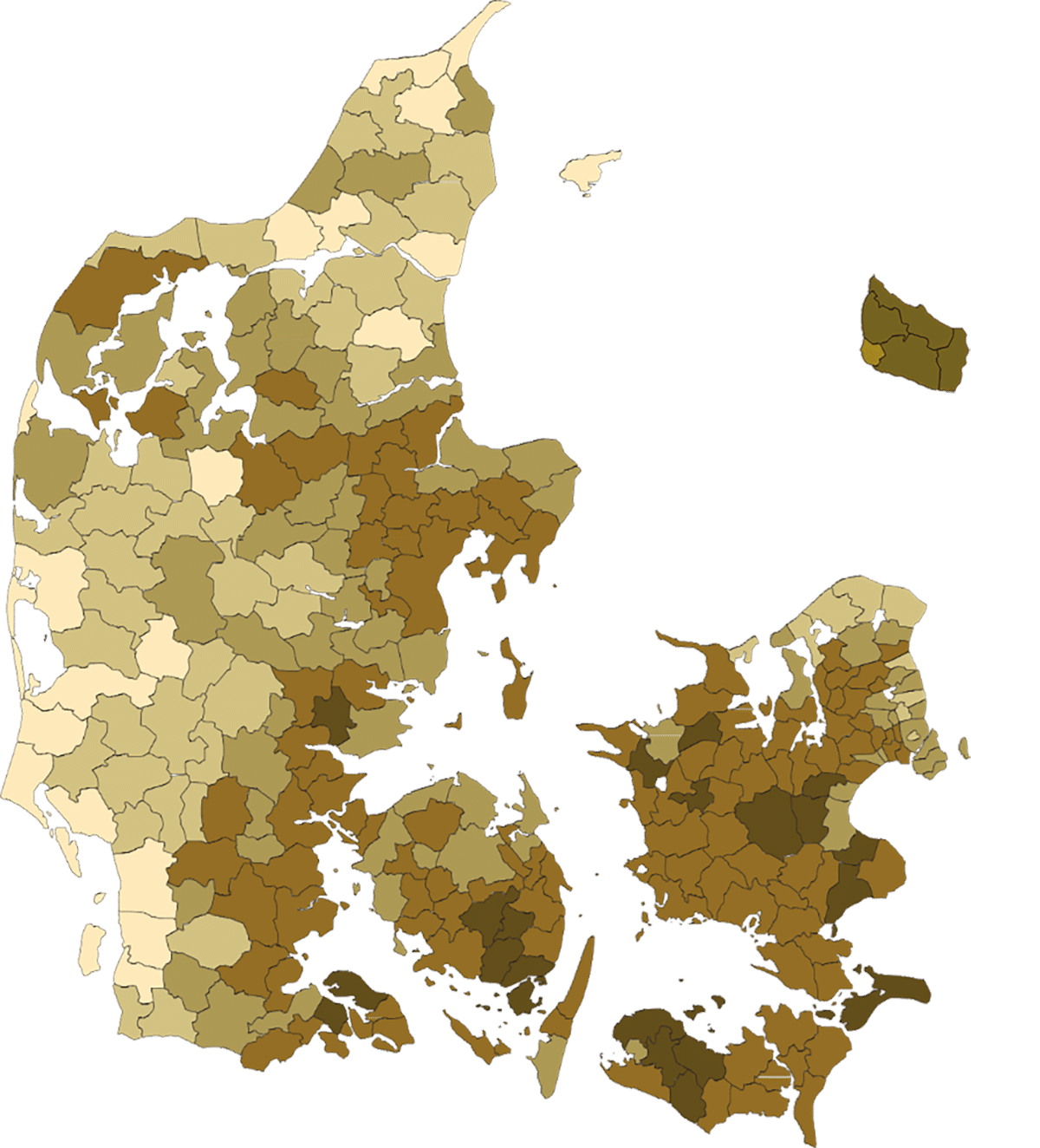 Vores radonkort viser, hvordan radonniveauet er i dit område