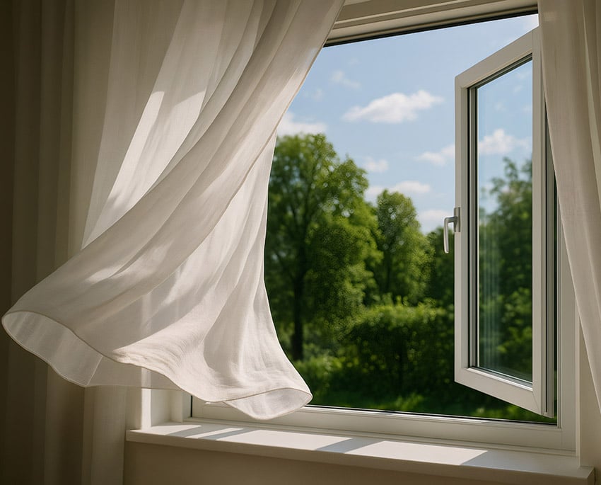 Ventilation kan reducere koncentrationen af radon i indeluften, men fjerner ikke kilden